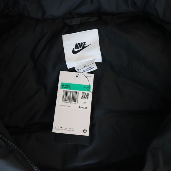 Nike DQ6896 010 Women Sz XL Black Therma-Fit Windrunner Down Bodywarmer Vest - Picture 4 of 10